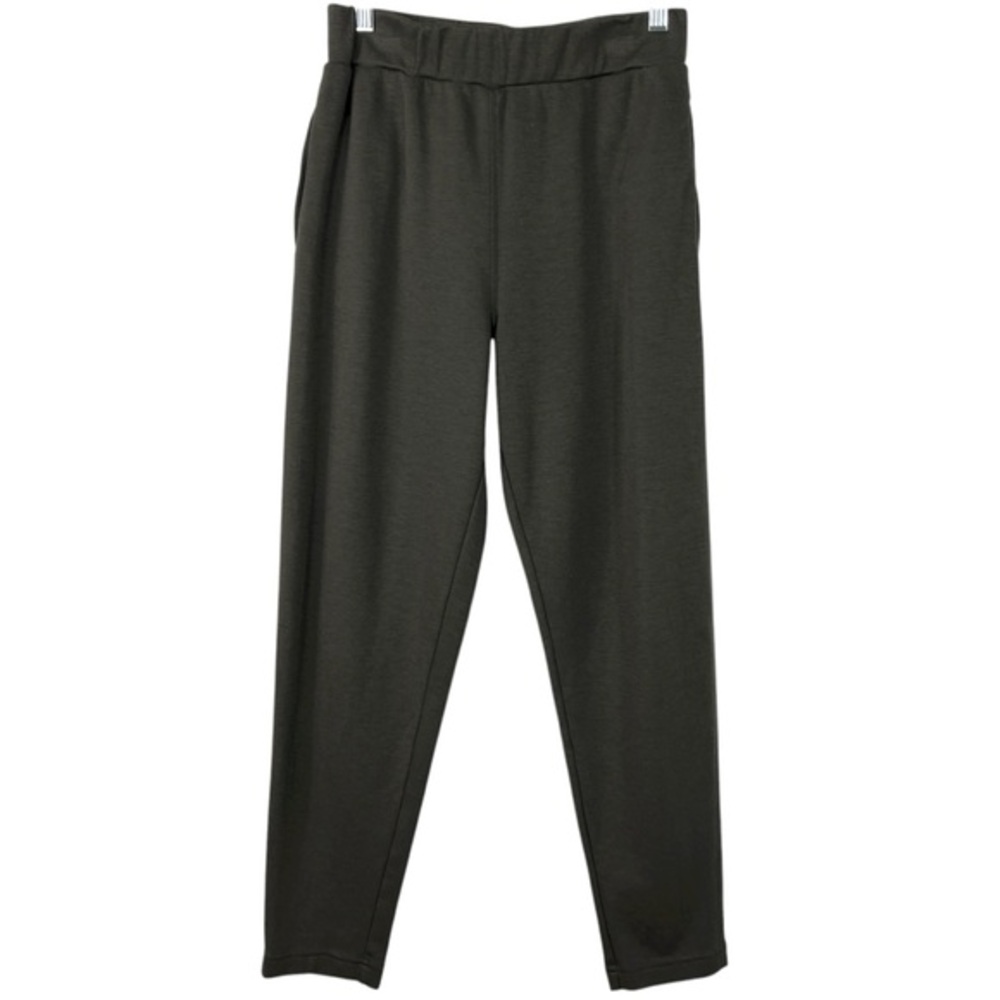 Max Mara Leisure Olive Green Pull On Relaxed Fit Pants Minimalist Style Size XS